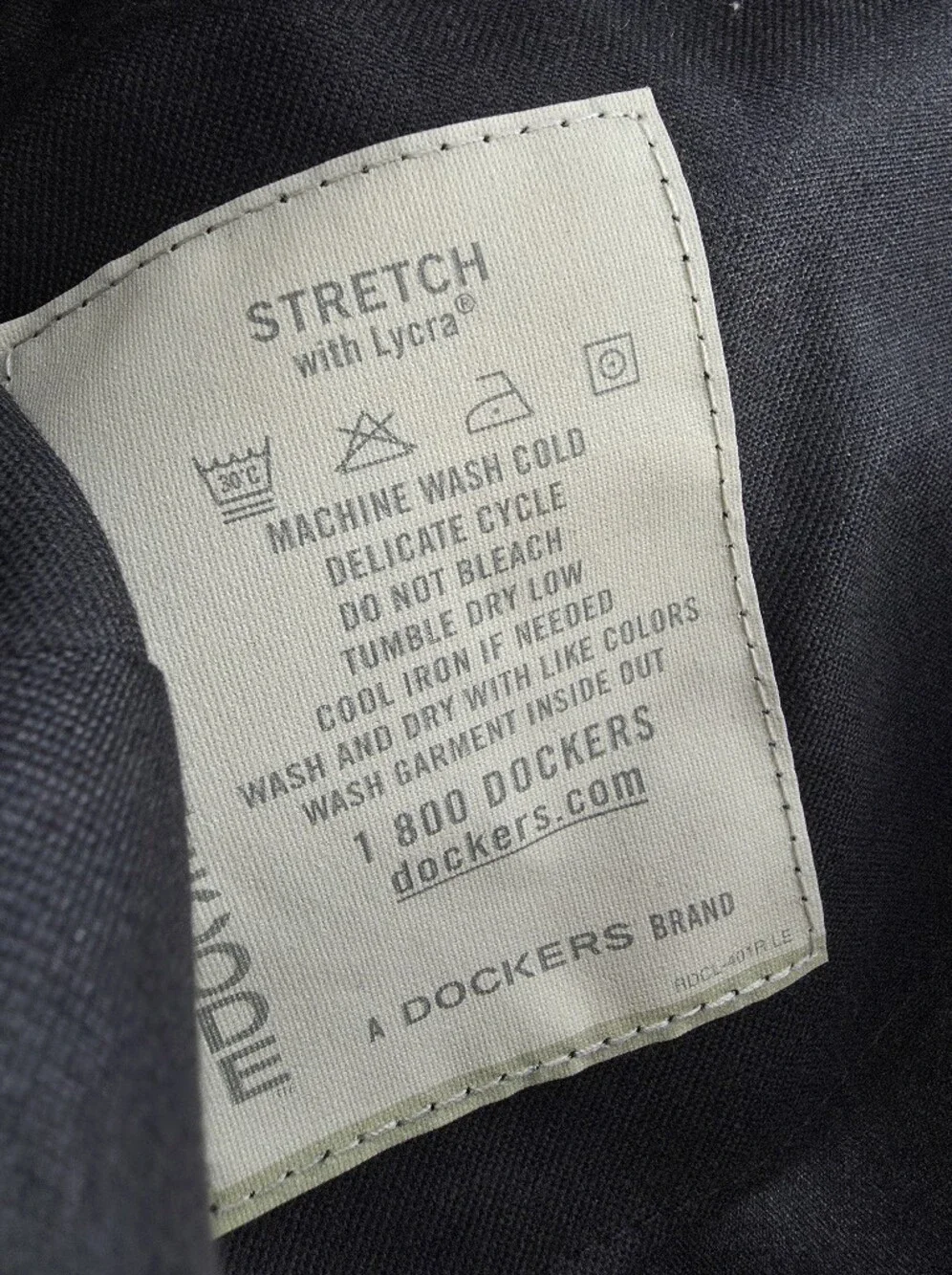 Dockers Recode Dress Pants Mens 40x30 Charcoal Grey Wool Blend Pleated Stretch